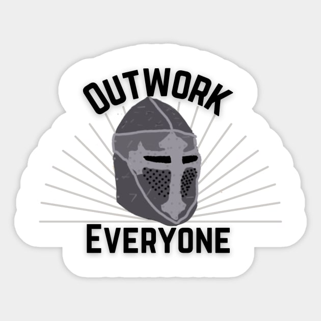 Outwork Everyone Sticker by Tulsa Free Company